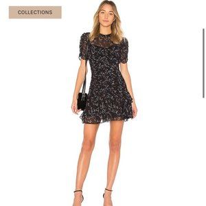 Tanya Taylor Silk Floral Carti Dress - NWT - Size 2 - Black Floral